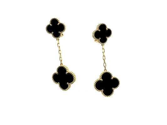 [Riva Jewelry ]CLOVER 2 MOTIFS  EARRINGS (MULTIPLE CHOICESC