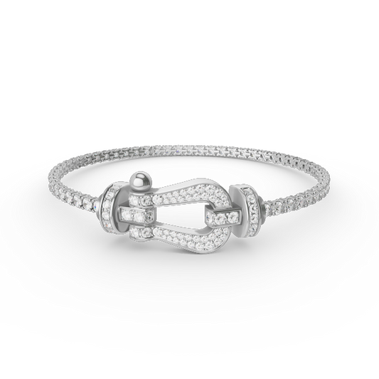 [Riva Jewelry ]FORCE  LARGE HORSESHOE FULL DIAMOND TENNIS BRACELET