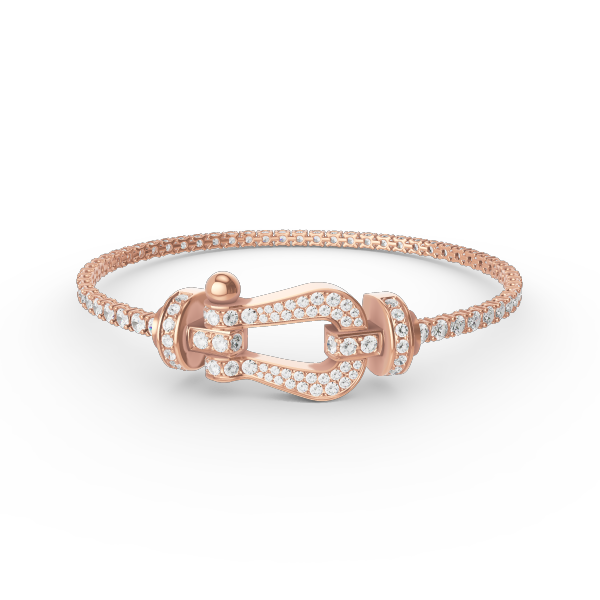 [Riva Jewelry ]FORCE  LARGE HORSESHOE FULL DIAMOND TENNIS BRACELET