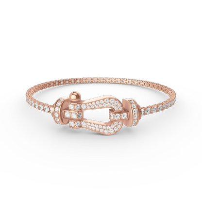 [Riva Jewelry ]FORCE  LARGE HORSESHOE FULL DIAMOND TENNIS BRACELET
