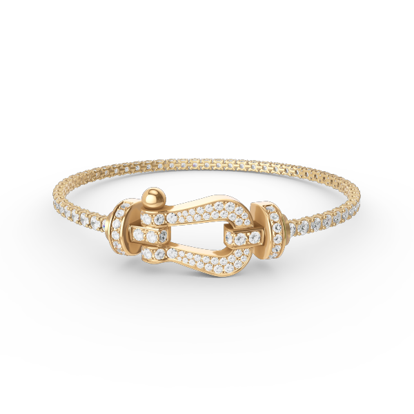 [Riva Jewelry ]FORCE  LARGE HORSESHOE FULL DIAMOND TENNIS BRACELET