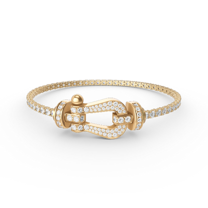 [Riva Jewelry ]FORCE  LARGE HORSESHOE FULL DIAMOND TENNIS BRACELET
