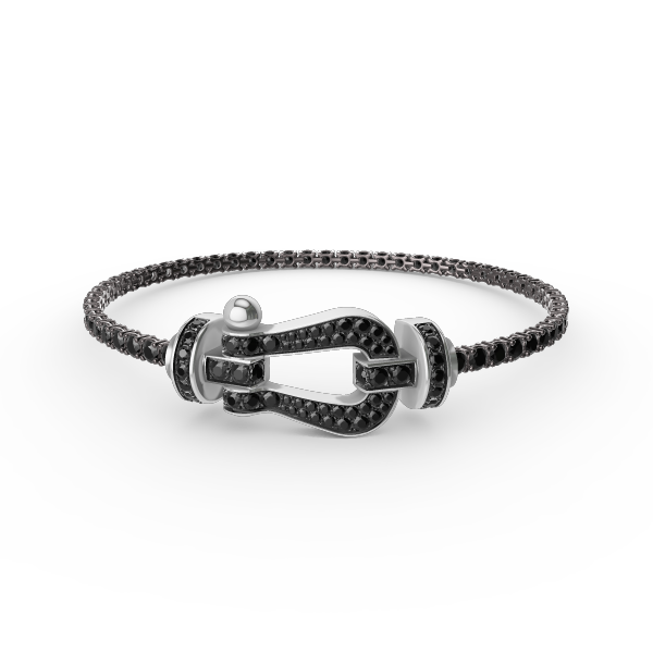 [Riva Jewelry ]FORCE  LARGE HORSESHOE FULL DIAMOND TENNIS BRACELET
